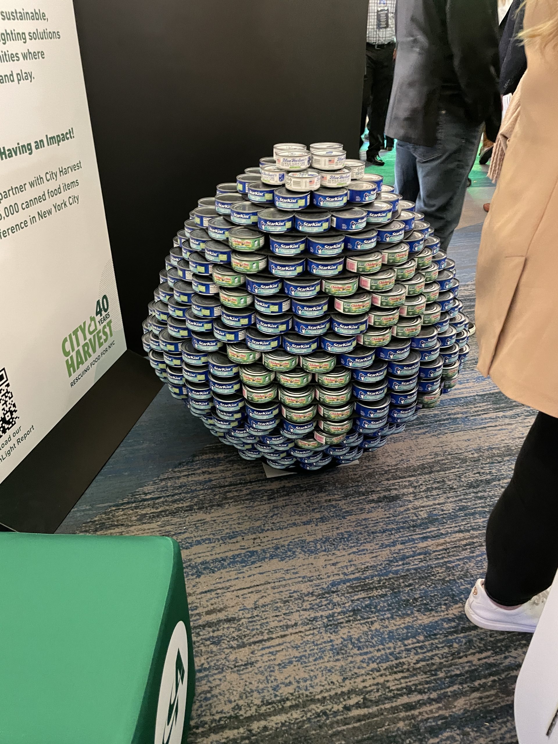 Acuity sorts cans of tuna in shape of globe