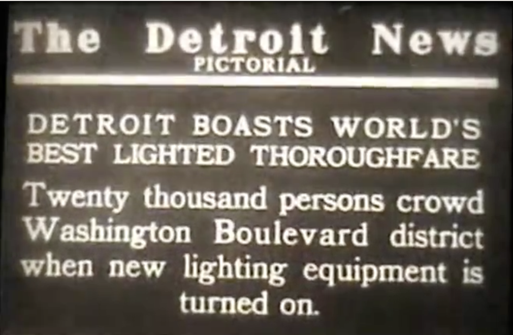 Read more about the article The Detroit News: 20,000 Watch Washington Blvd. Street Lights Go On in 1925