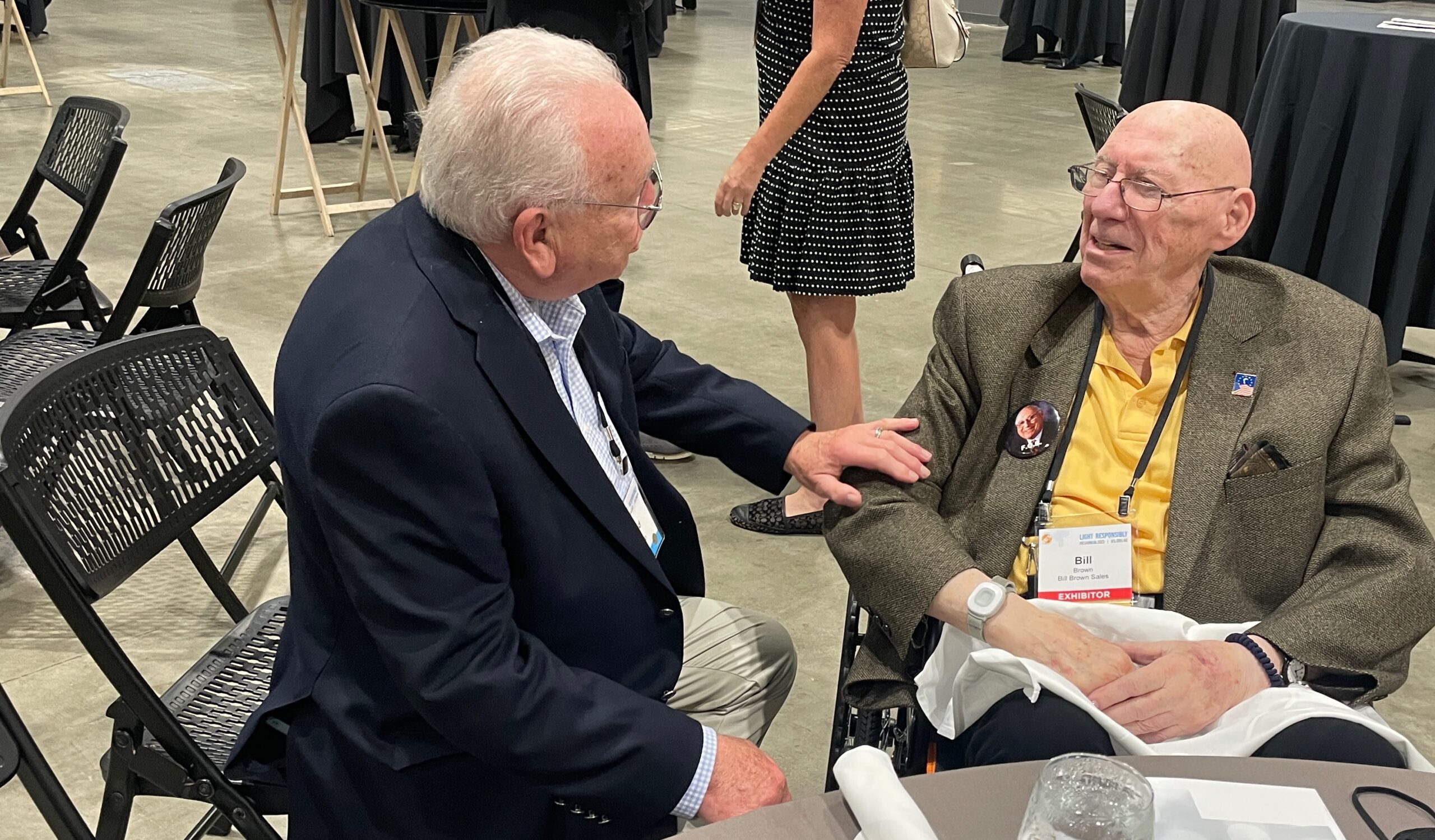 Richard Wyton visits with Bill Brown at the IES Annual Conference