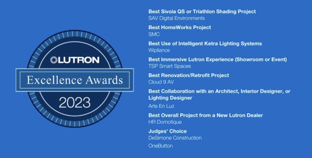 Read more about the article 21st Annual Lutron Excellence Awards Winners Recognized