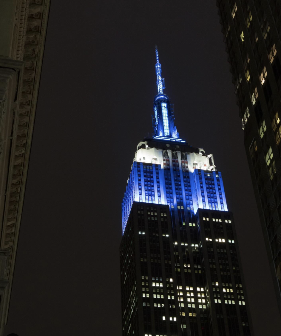 Read more about the article Empire State Building and Brandenburg Gate Illuminate in Israel’s Colors to Express Solidarity