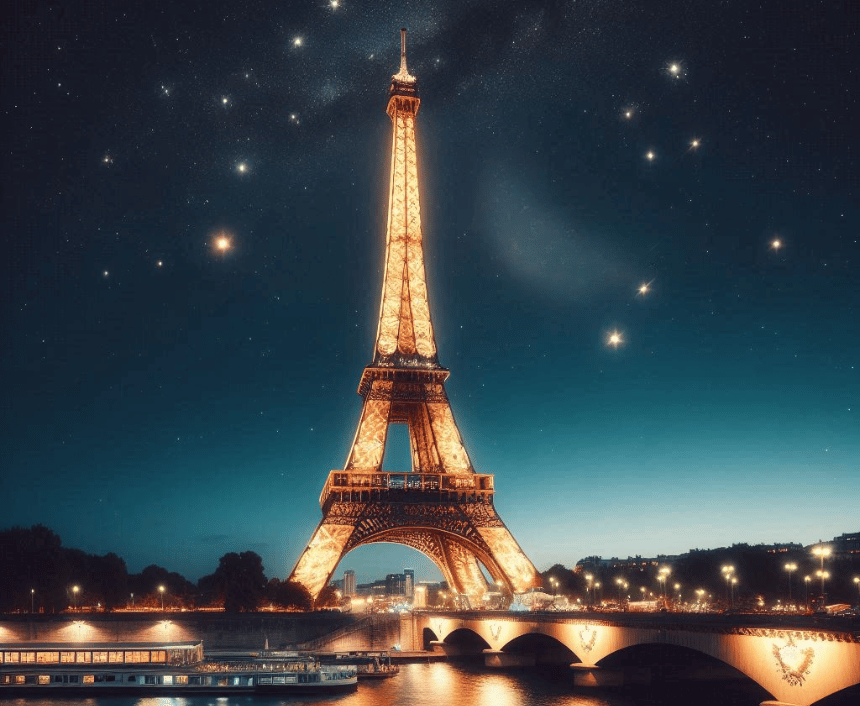 Light Show at the Eiffel Tower