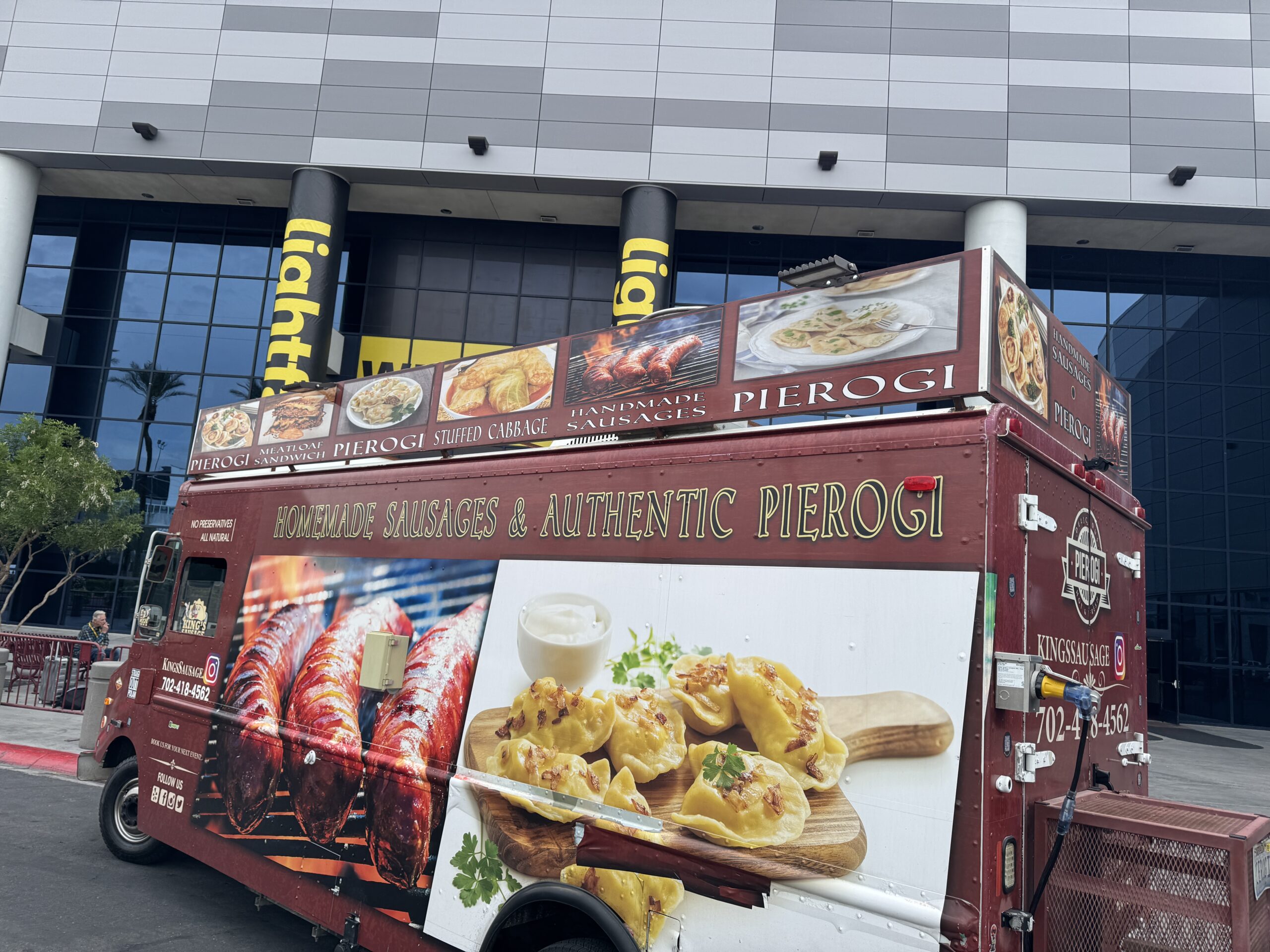 Picture of Food Truck with LightFair logo in the back