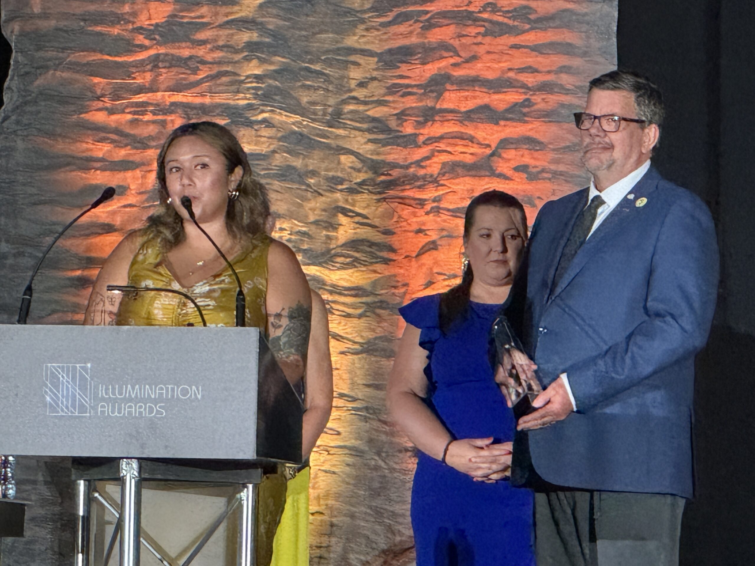 Lightswitch Accepts an Award of Excellence for Enchanted Forest of Light, Descanso Gardens