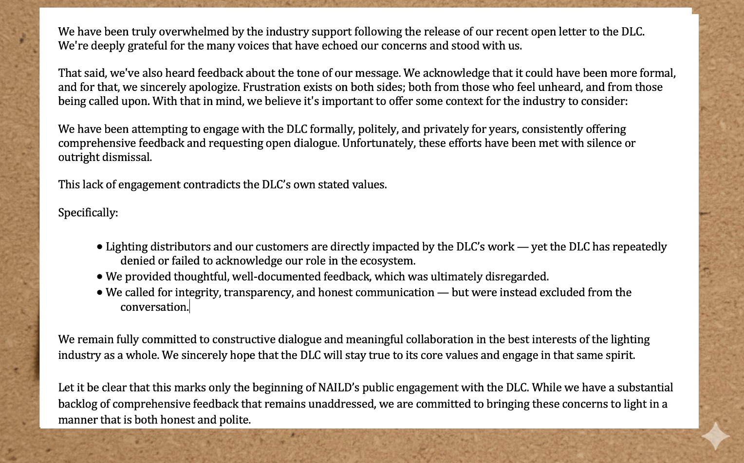 Civility in the Lighting Industry