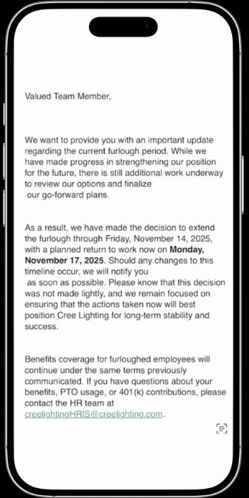 More Turbulence at Cree Lighting