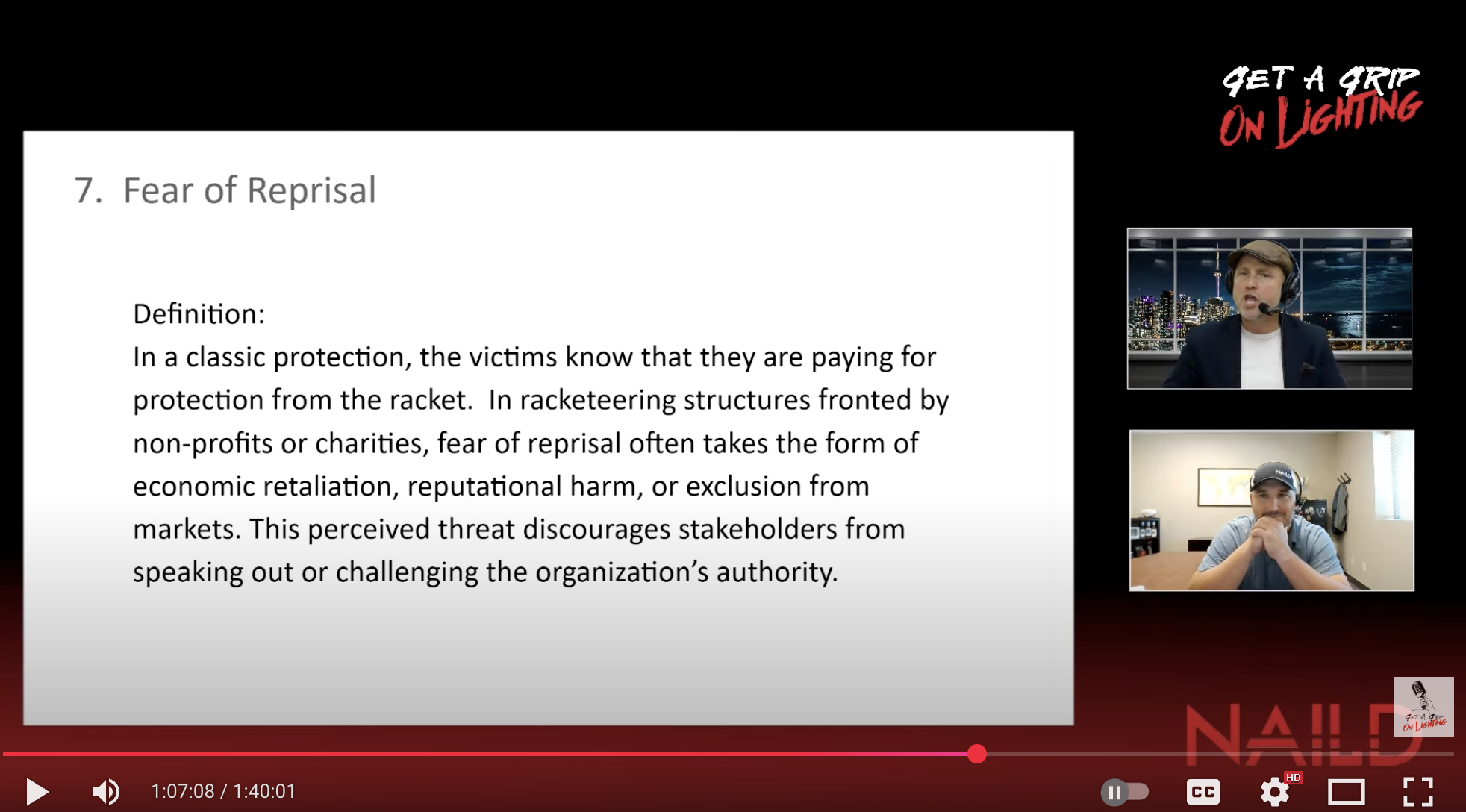Michael does an imitation from the movie The Godfather
