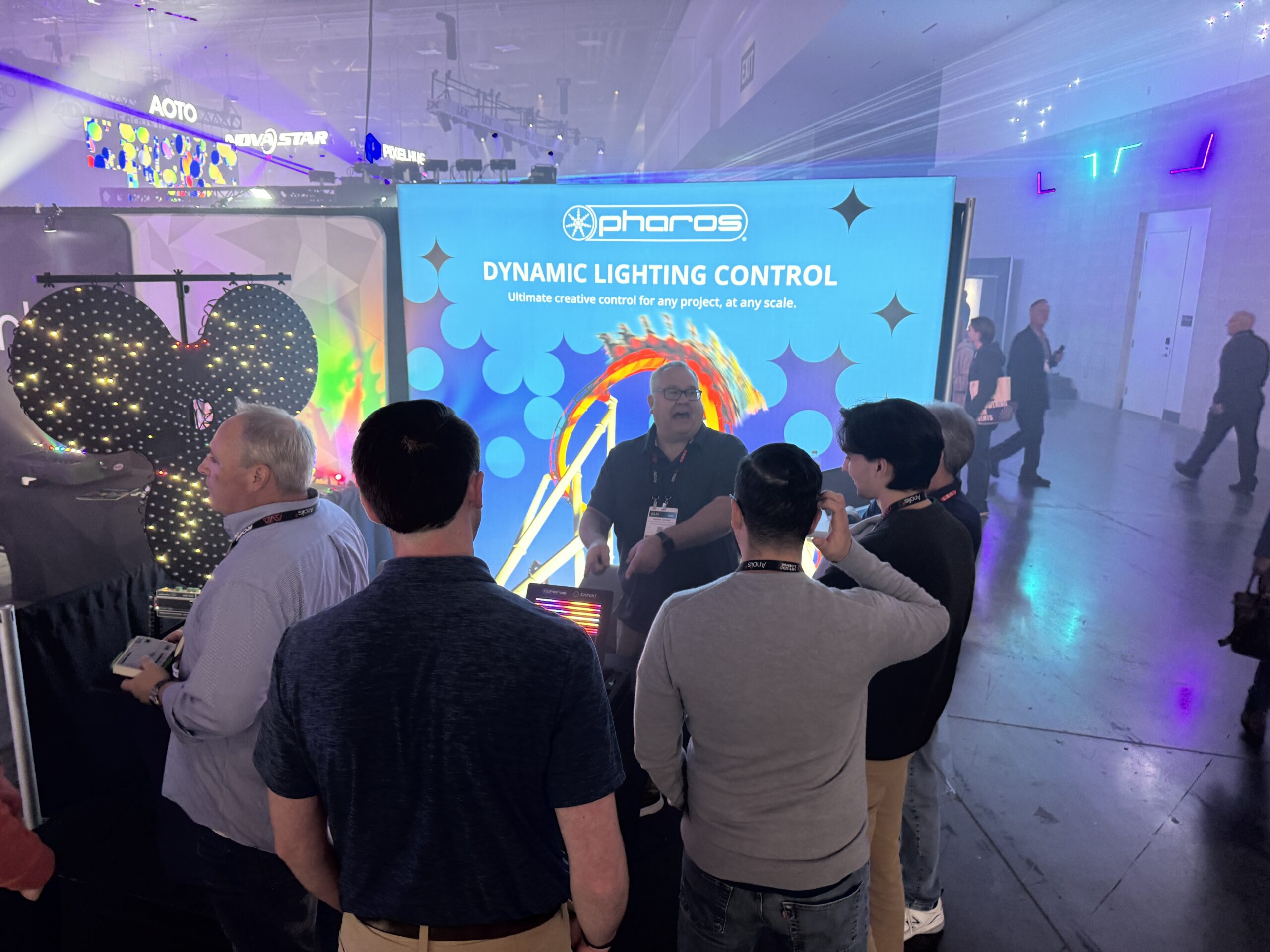 Pharos has a busy booth at LDI 2025