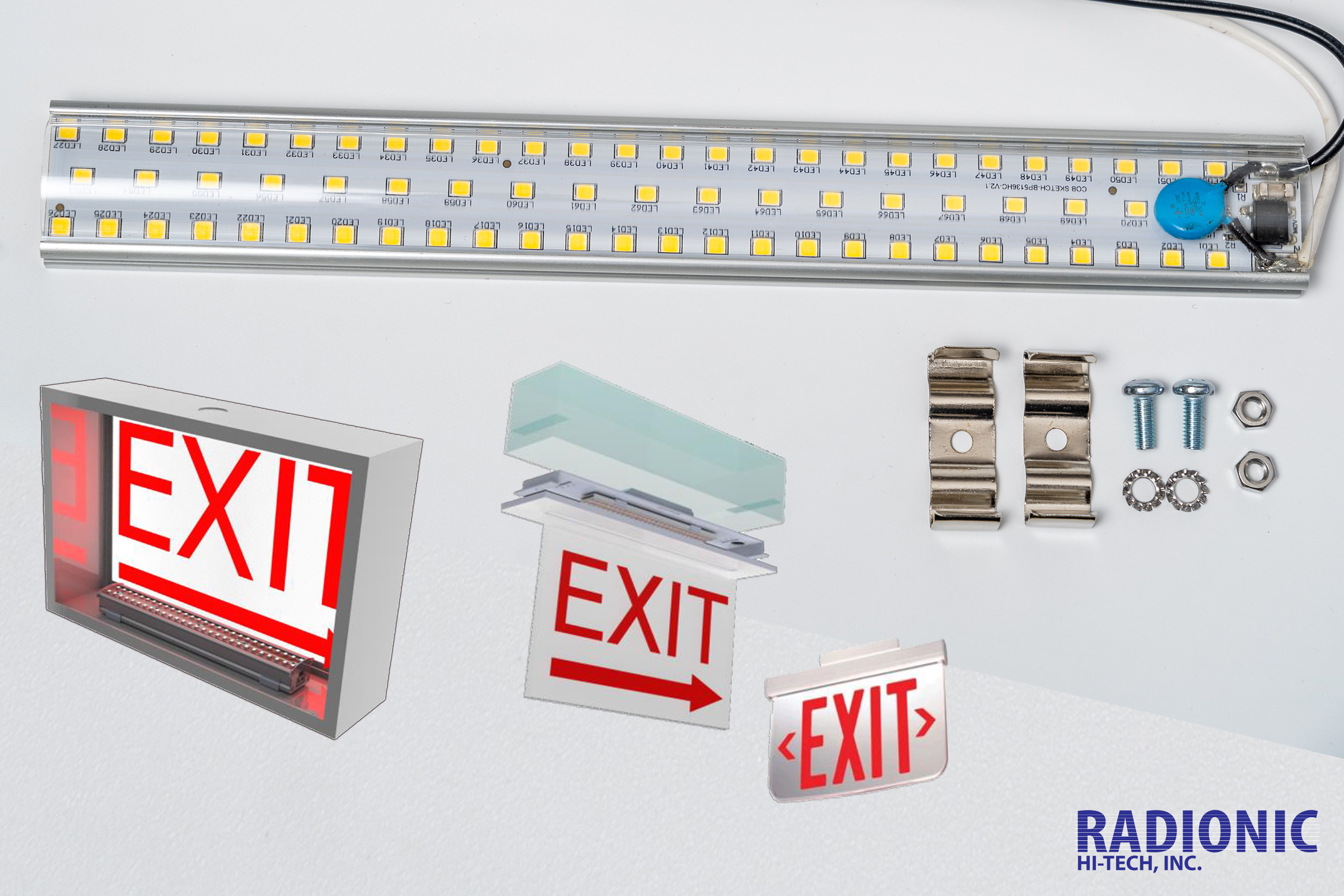 Radionic Hi-Tech Introduces New, Easy-to-Install LED Exit Sign Retrofit Kit