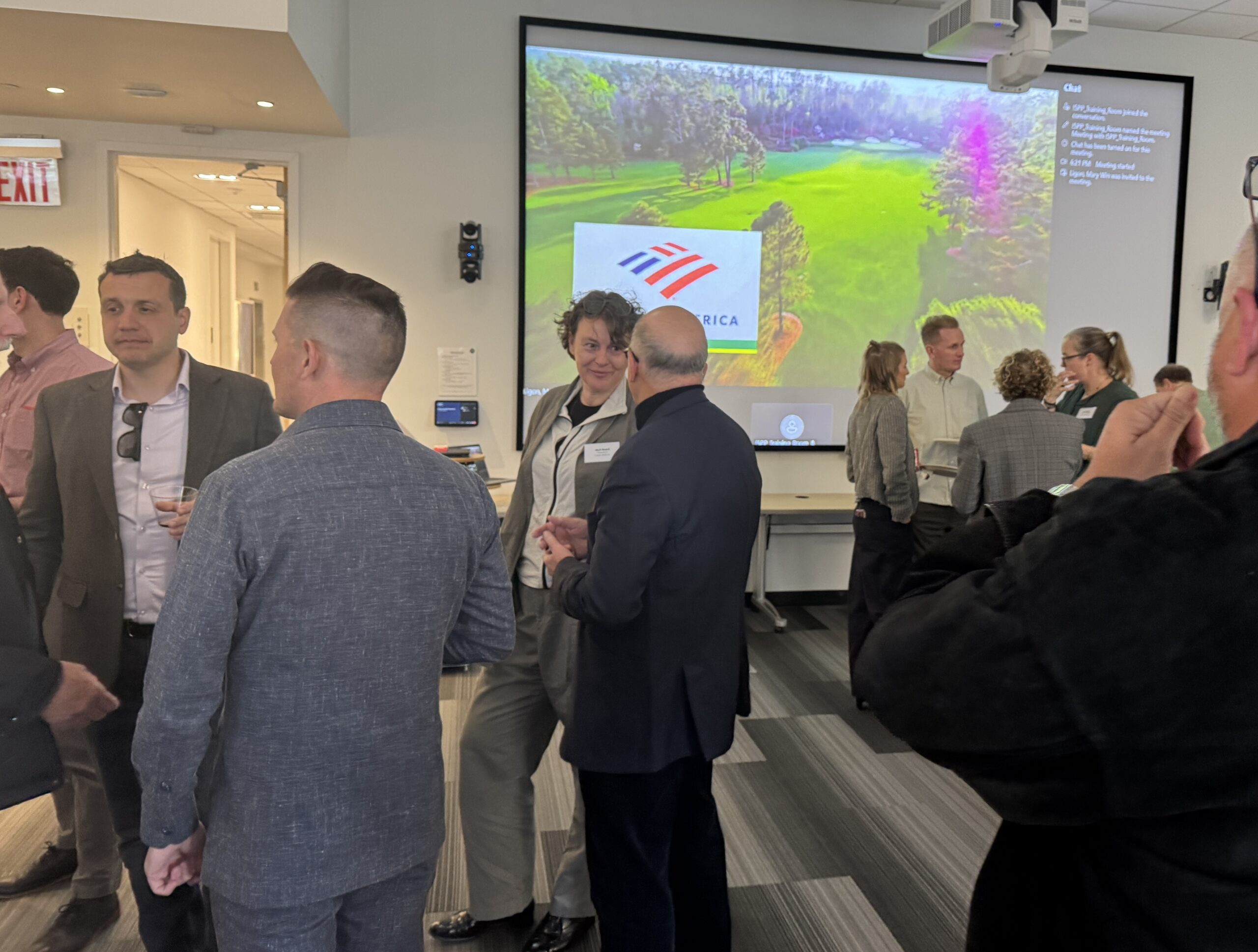 The Masters was on in the background at the IALD Open House