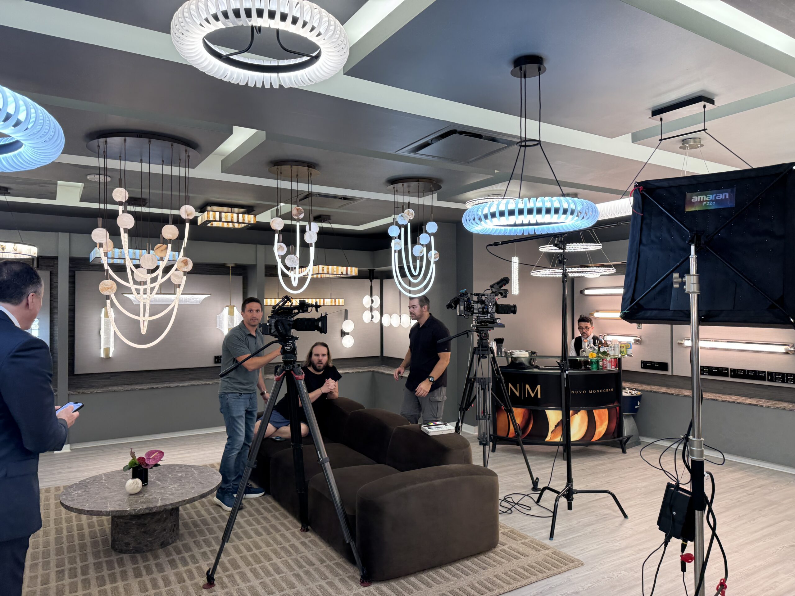 Camera crew sets up as NUVO launched their Monogram Series at Lightovation 2026