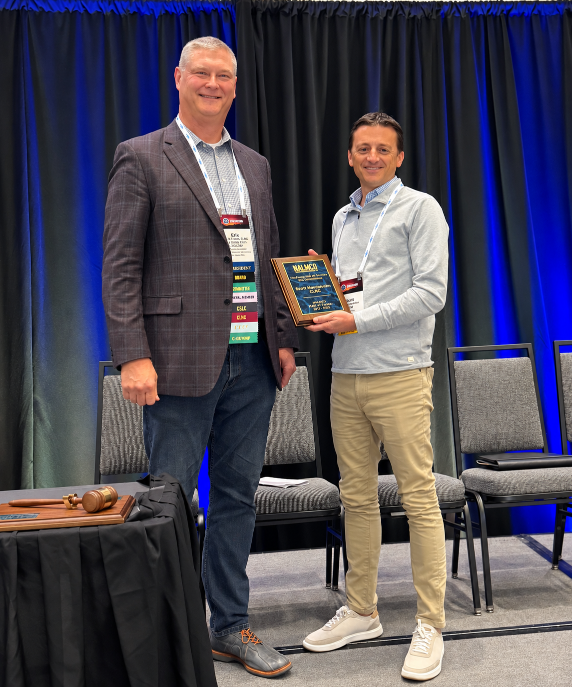 Immediate Past President Scott Mendelsohn was Honored for his 12 Years on the Board